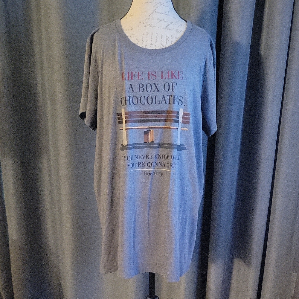 NWT Torrid Forrest Gump "Life is Like A Box of Chocolates" Graphic Tee